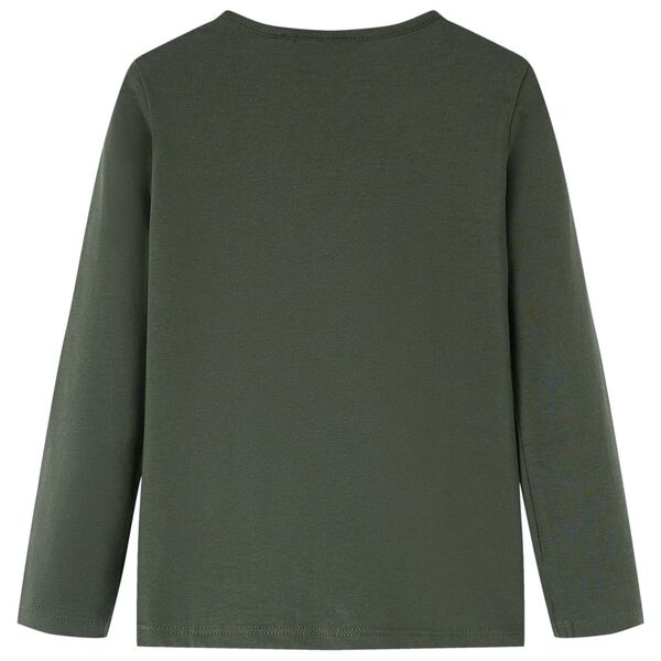 T-shirt med långa ärmar för barn khaki 92
