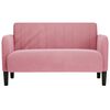 vidaXL Loveseat soffa rosa 109 cm sammet