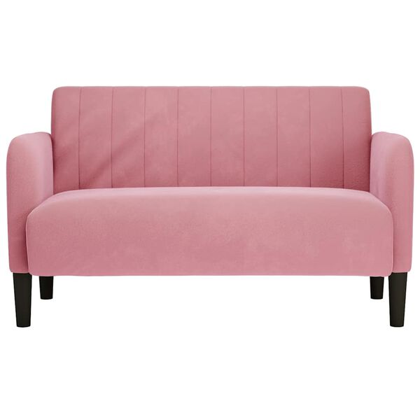 vidaXL Loveseat soffa rosa 109 cm sammet