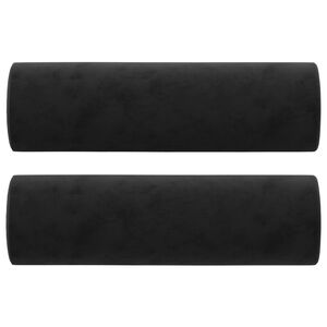 vidaXL Prydnadskuddar 2 st svart &Oslash;15x50 cm sammet