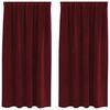 vidaXL M&ouml;rkl&auml;ggningsgardiner 2 st Vinr&ouml;d 140 x 175 cm Sammet