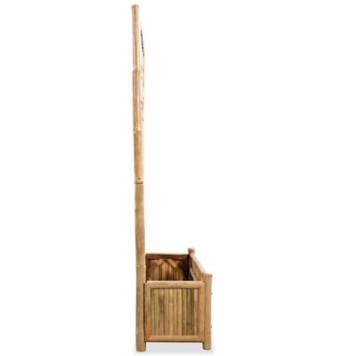 vidaXL Odlingslåda med spaljé bambu 70 cm