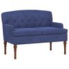 vidaXL Loveseat med knapprapport Polisbl&aring; 111 x 65 x 79 cm Sammet
