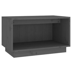 vidaXL Tv-b&auml;nk gr&aring; 60x35x35 cm massiv furu
