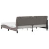 vidaXL Bed with Mattress Taupe 200x200 cm Fabric
