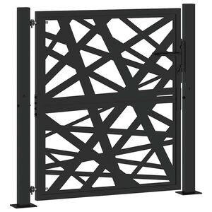 vidaXL Tr&auml;dg&aring;rdsgrind svart 100x100 cm st&aring;l ljusdesign