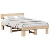 vidaXL S&auml;ngram med huvudgavel Naturf&auml;rg 140 x 190 cm Massiv furu