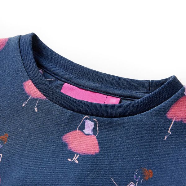 Klänning för barn marinblå 128