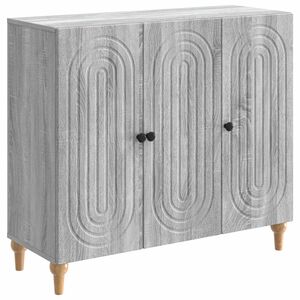 vidaXL Sideboard Gr&aring; sonoma-ek 89 x 34,5 x 80 cm Konstruerat tr&auml;