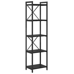 vidaXL Hyllsystem 40 x 30 x 155 cm Konstruerat tr&auml; Svart Ek