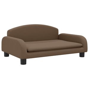 vidaXL Barnsoffa brun 70x45x30 cm tyg