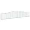 vidaXL Gabioner bågformade 3 st 400x30x60/80 cm galvaniserat järn