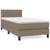 vidaXL Rams&auml;ng med madrass taupe 100x200 cm tyg