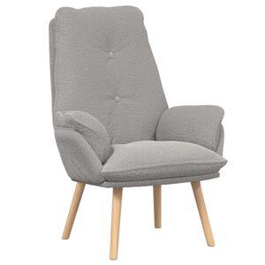 vidaXL f&aring;t&ouml;lj Ljusgr&aring; 69 x 74 x 93 cm Sherpa tyg