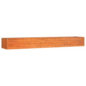vidaXL Odlingsl&aring;da rostig 400x80x45 cm rosttr&ouml;gt st&aring;l