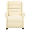 vidaXL Massagefåtölj gräddvit konstläder