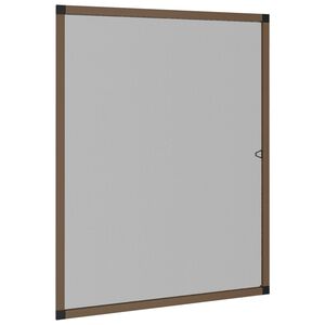 vidaXL Insektsn&auml;t f&ouml;r f&ouml;nster brun 80x100 cm
