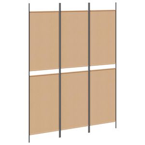 vidaXL 3-panelers rumsavdelare Beige 150 x 200 cm Tyg