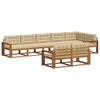 vidaXL Utomhussoffset med kudde 8 pcs Naturlig och Beige