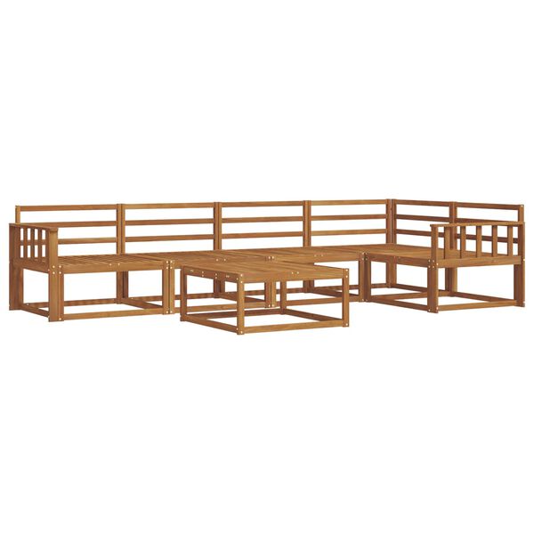 vidaXL Utomhussoffset 6 pcs Naturf&auml;rg Massivt Akaciatr&auml;