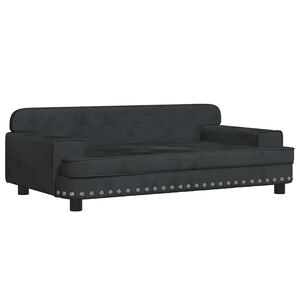 vidaXL Hundb&auml;dd svart 90x53x30 cm sammet