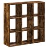 vidaXL Bokhylla r&ouml;kf&auml;rgad ek 102x32x102 cm konstruerat tr&auml;
