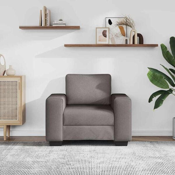 vidaXL Soffstol taupe 100x77x82 cm tyg