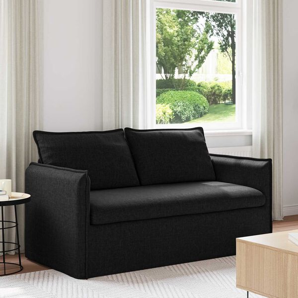 vidaXL Soffa 140cm Svart Metall