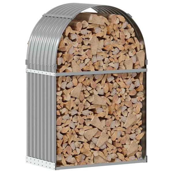 vidaXL Vedst&auml;ll ljusgr&aring; 80x45x120 cm galvaniserat st&aring;l