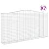 vidaXL Gabioner b&aring;gformade 7 st 400x50x200/220 cm galvaniserat j&auml;rn