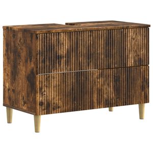 vidaXL Badrumssk&aring;p med handfat ARNHEM R&ouml;kt ek 82 x 41 x 59 cm