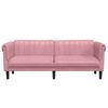 vidaXL Soffa 3-sits rosa sammet