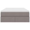 vidaXL F&ouml;rvaringss&auml;ng med madrass Taupe 120 x 200 cm Polyester