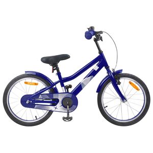 vidaXL Barncykel 18 Tum f&ouml;r 5-7 &aring;r gamla M&ouml;rkbl&aring;
