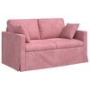 vidaXL Soffa 2 pcs Rosa