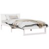 vidaXL S&auml;ngram med huvudgavel Vit 100 x 200 cm Massiv furu