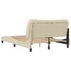 vidaXL Bed Frame with LED without Mattress "Hvar" Cream 140x190 cm Fabric