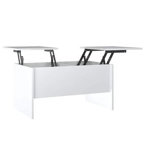 vidaXL Soffbord vit h&ouml;gglans 80x50x42,5 cm konstruerat tr&auml;