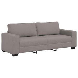 vidaXL 3-sitssoffa taupe 220x77x82 cm tyg