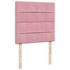 vidaXL Ottoman s&auml;ngram med madrasser rosa 100x200 cm sammet