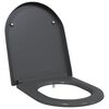 vidaXL Toalettstol Antracit 49 x 36 x 4 cm Duroplast