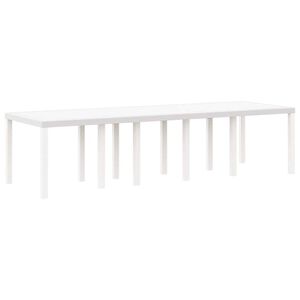 vidaXL Tr&auml;dg&aring;rdsbord Vit 300 x 100 x 73 cm konstrotting