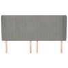 vidaXL Sänggavel med kanter ljusgrå 163x23x118/128 cm sammet