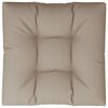 vidaXL Palldyna taupe 70x70x12 cm tyg