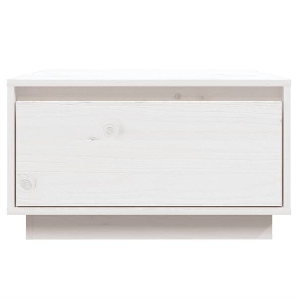 vidaXL Soffbord vit 55x56x32 cm massiv furu