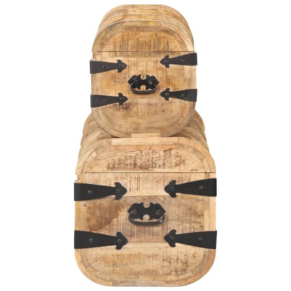 vidaXL Förvaringskistor 2 st massivt mangoträ