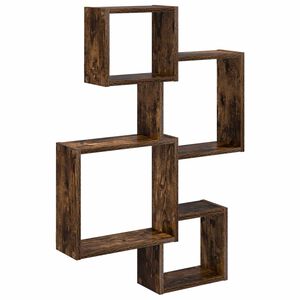 vidaXL V&auml;ggkubhyllor V&auml;ggmonterat R&ouml;kt ek 64 x 13,5 x 91,5 cm