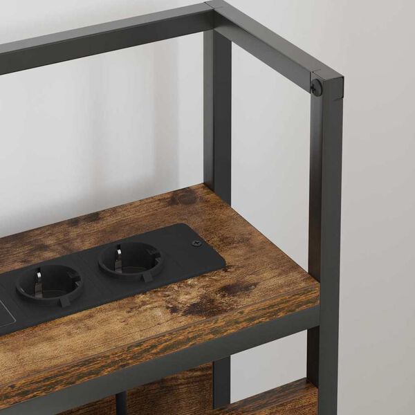 vidaXL F&ouml;rvaringshuvudgavel R&ouml;kf&auml;rgad ek 80 cm Konstruerat tr&auml;