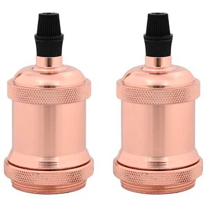 vidaXL Lamph&aring;llare 2 st ros&eacute;guld E27