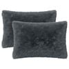 vidaXL Kudde med kudde HEERLEN 2 st Antracit PV Fleece